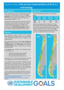Front page of a case study on SDG 6.3.2 reporting in Chile (long version)