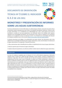 portada del documento de orientación técnica sobre el monitoreo y la presentación de informes sobre las aguas subterráneas para el ODS 6.3.2