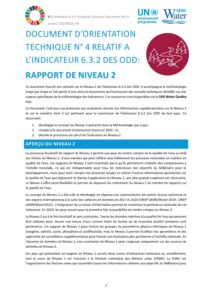 première page du document d'orientation technique sur les rapports de niveau 2 pour l'ODD 6.3.2