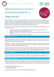 Frontpage of the techical guidance document on setting target values for sdg indicator 6 3 2