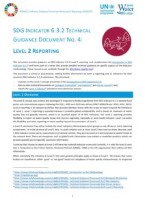 frontpage of the technical guidance document on level 2 reporting for sdg indicator 6 3 2